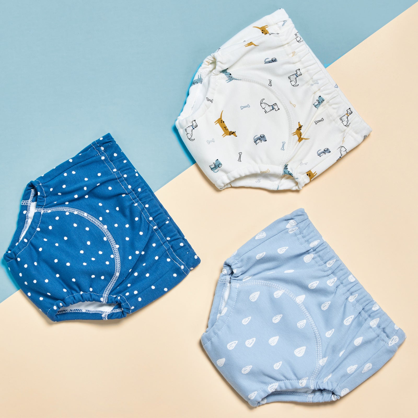 Culottes d'apprentissage respirantes en coton pur – Lot de 3 pour les tout-petits