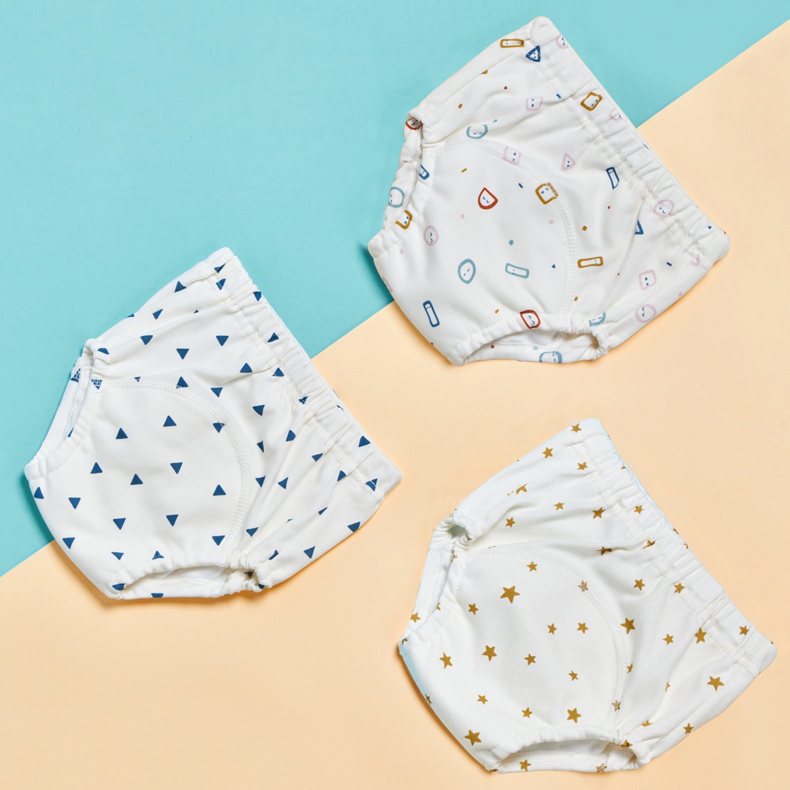 Culottes d'apprentissage respirantes en coton pur – Lot de 3 pour les tout-petits